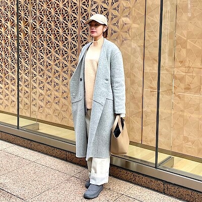 婦人 カシミヤ混ダブルブレストコート | 無印良品